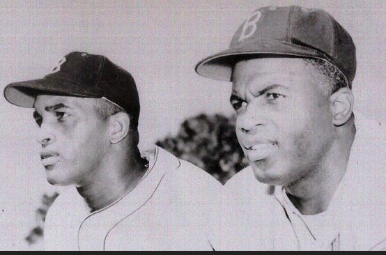 Joe Black (L) with roommate Jackie Robinson